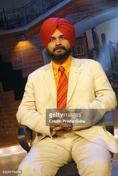 Navjot Singh Sidhu attends the Laughter challenge tv show on June 20, 2007 in Mumbai, India