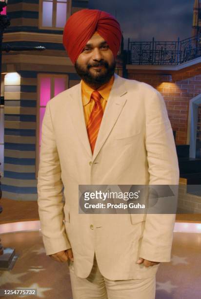 Navjot Singh Sidhu attends the Laughter challenge tv show on June 20, 2007 in Mumbai, India
