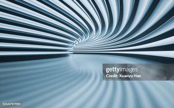 futuristic abstract empty corridor - sparkle trail stock pictures, royalty-free photos & images