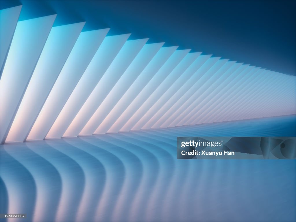 Futuristic Abstract empty corridor