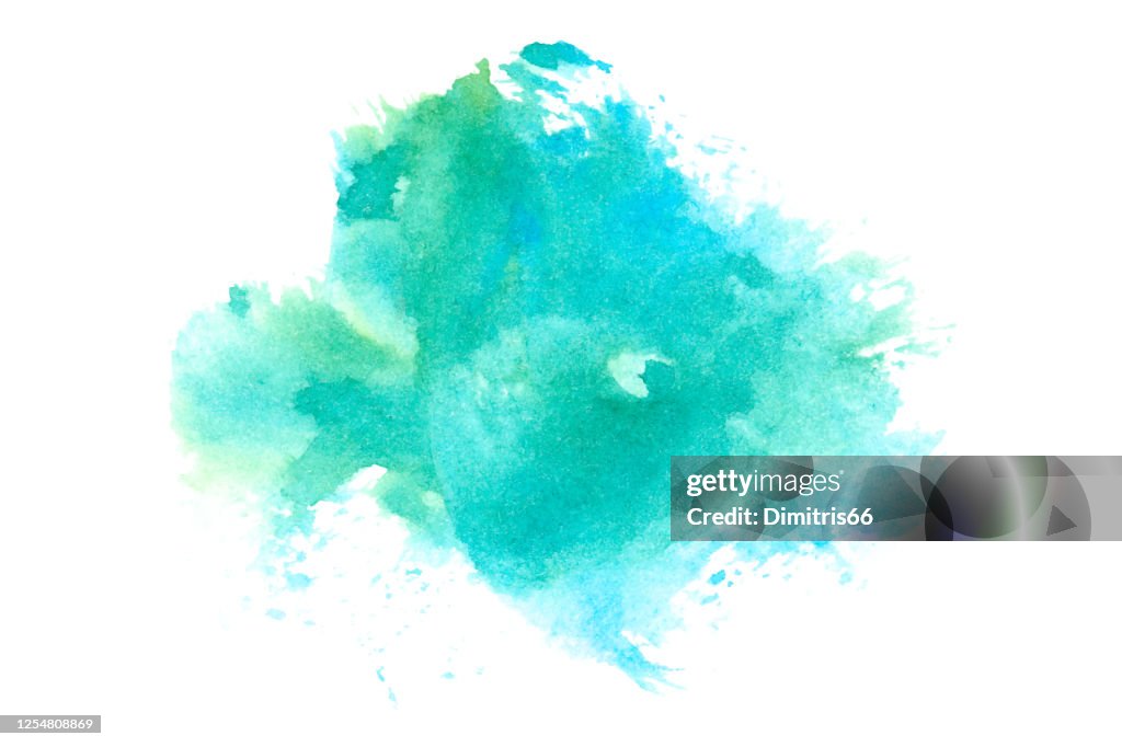 Hand drawn watercolor stain.