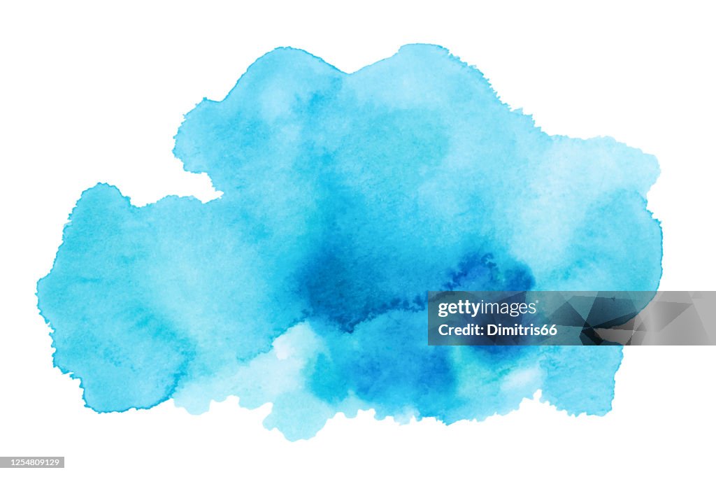 手描きの水彩色の汚れ。