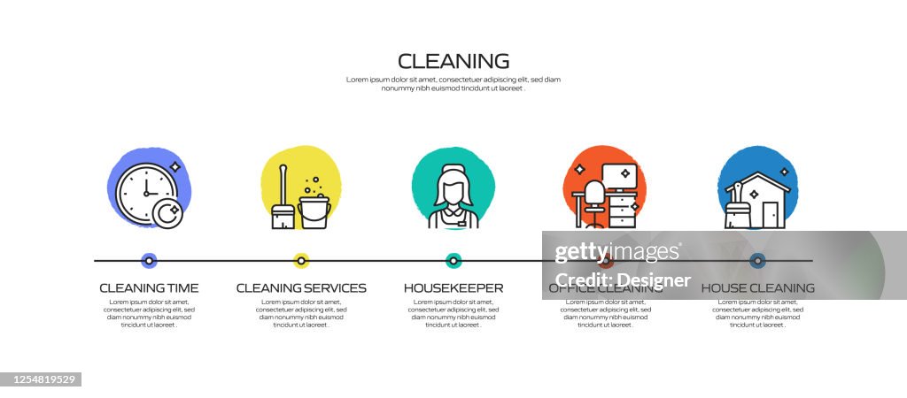 Cleaning Related Process Infographic Template Process Timeline Chart ...