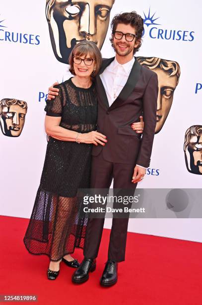 Linda Whishaw and Ben Whishaw arrive at the 2023 BAFTA Television Awards with P&O Cruises at The Royal Festival Hall on May 14, 2023 in London,...