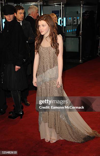 Georgie Henley attends the royal premiere of 'The Chronicles Of Narnia: The Voyage Of The Dawn Treader' at Odeon Leicester Square on November 30,...