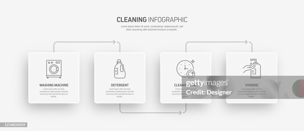Cleaning Related Process Infographic Template Process Timeline Chart ...