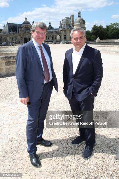 President of the "Institut de France", Xavier Darcos and President of the Hauts-de-France Regional Council, Xavier Bertrand attend "Les Aventures du...