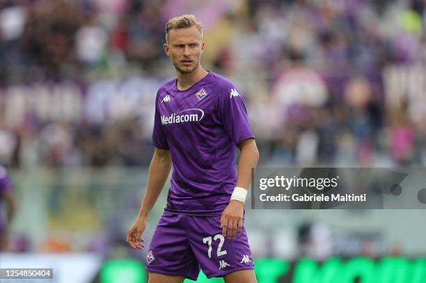 Antonin Barak of ACF Fiorentina looks on during the Serie A match between ACF Fiorentina and Udinese Calcio at Stadio Artemio Franchi on May 14, 2023...