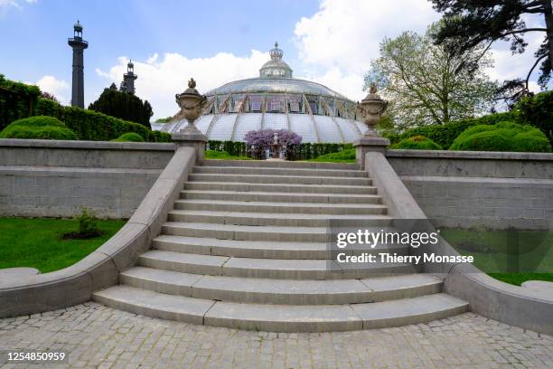 The orangerieis seen in the Palace of Laeken on May 13, 2023 in Brussels, Belgium. Designed in 1873 and built between 1874 and 1895, by Belgium...