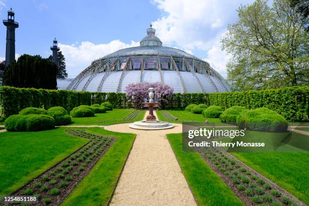 The orangerieis seen in the Palace of Laeken on May 13, 2023 in Brussels, Belgium. Designed in 1873 and built between 1874 and 1895, by Belgium...