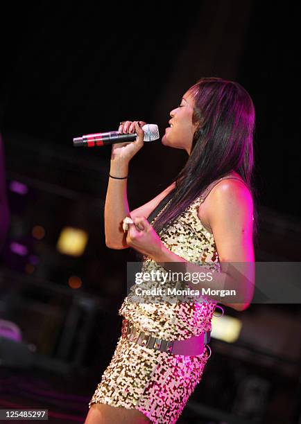 Shontelle performs at the 2010 Hob Nobble Gobble at Ford Field on November 20, 2010 in Detroit, Michigan.