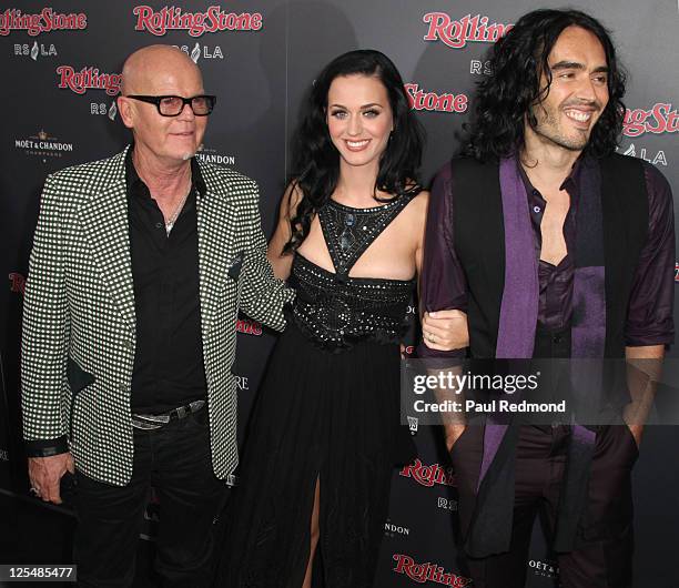 Singer Katy Perry with father Keith Hudson and husband Russell Brand arrive at 2010 American Music Awards After Party Hosted By Rolling Stone...