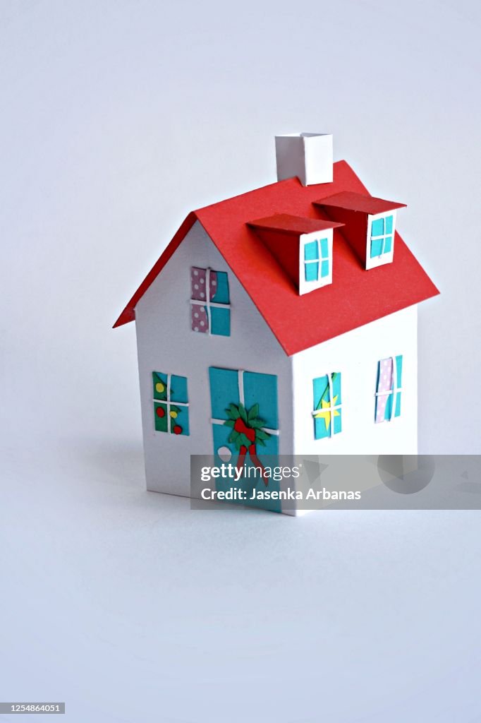 Paper house in forest