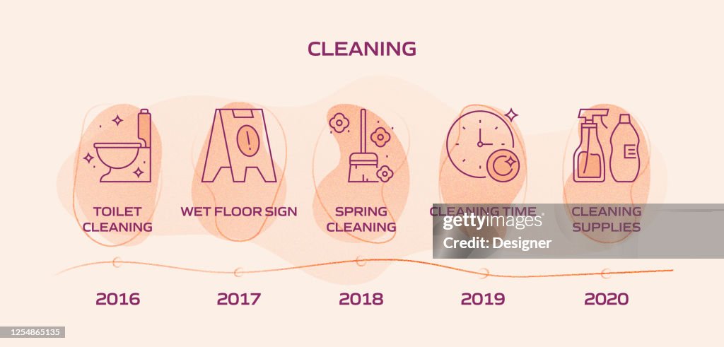Cleaning Related Process Infographic Template Process Timeline Chart ...