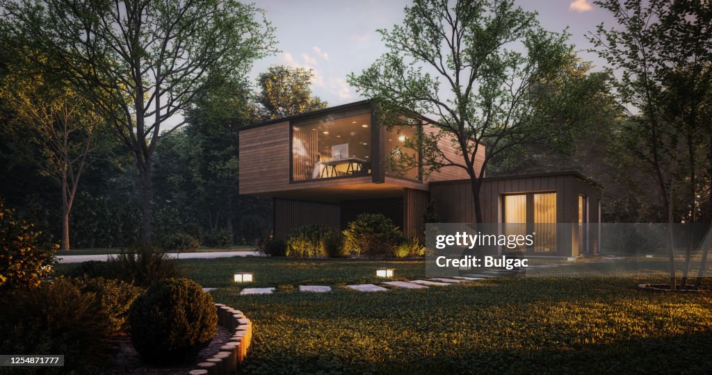 Moderne minimalistische Familienvilla