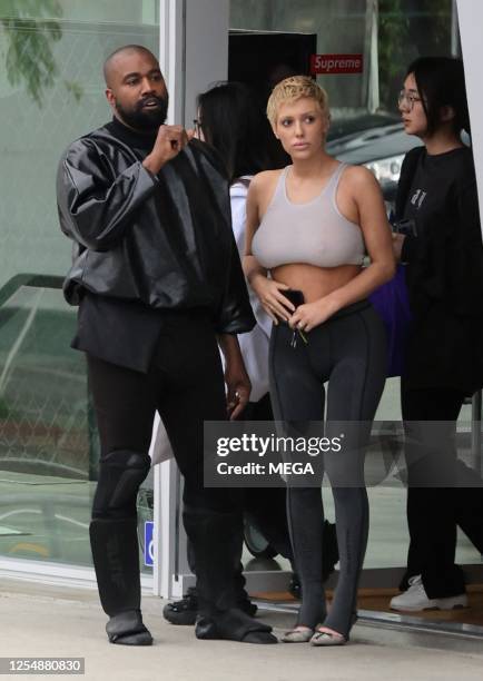 Kanye West and Bianca Censori are seen on May 13, 2023 in Los Angeles, California.