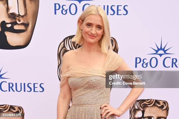 Anne-Marie Duff arrives at the 2023 BAFTA Television Awards with P&O Cruises at The Royal Festival Hall on May 14, 2023 in London, England.