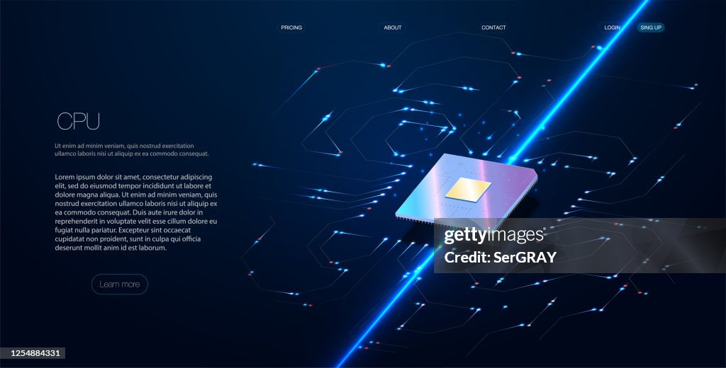 Getty Images Computer Processing Quantum Computer Large Data Processing Database Conceptcpu Isometric ...