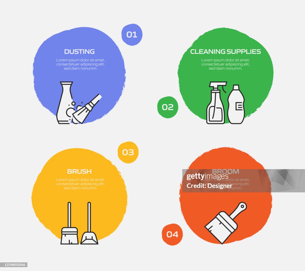 Cleaning Related Process Infographic Template Process Timeline Chart ...