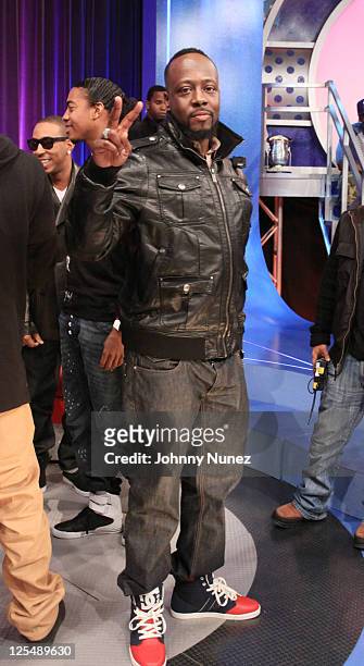 Wyclef Jean visits BET's "106 & Park" at BET Studios on November 17, 2010 in New York City.