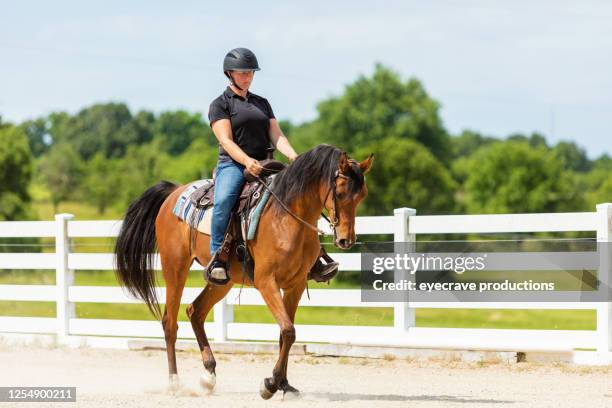 arabian horse ranch with trainer training horses photo series - arabian horse stock pictures, royalty-free photos & images