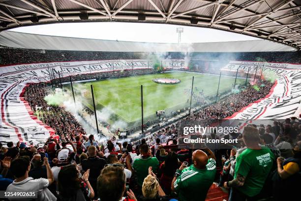 Spandoek 360 meter lang - Photo by Icon sport during the Eredivisie match between Feyenoord and Go Ahead Eagles at De Kuip on May 14, 2023 in...