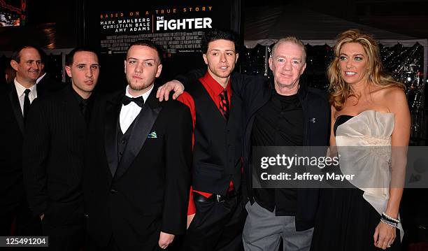 Dicky Eklund and family attend "The Fighter" Los Angeles premiere at Grauman's Chinese Theater on December 6, 2010 in Hollywood, California.