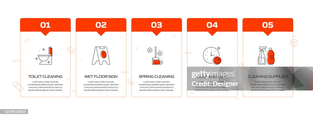 Cleaning Related Process Infographic Template Process Timeline Chart ...