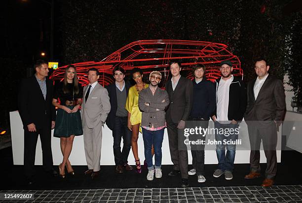 Managing Director for Land Rover Phil Popham, TV personality Louise Roe, Land Rover design director Gerry McGovern, actor Miles Fisher, singer...