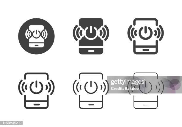 mobile wireless technology icons - multi series - telephone switchboard stock illustrations