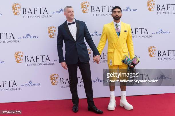 Russell Tovey and Mawaan Rizwan attend the BAFTA Television Awards with P&O Cruises at the Royal Festival Hall in London, United Kingdom on May14,...