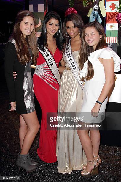 Eunice Shriver, Miss USA Rima Fakih, Miss Teen USA Kamie Crawford and Chessy Shriver attend the Fourteenth Annual Best Buddies Miami Gala:...
