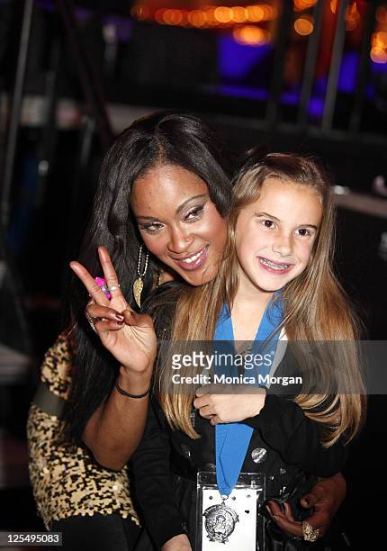 Shontelle and Phoebe Page attend the 2010 Hob Nobble Gobble at Ford Field on November 20, 2010 in Detroit, Michigan.
