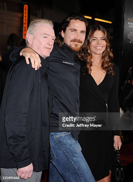 Dicky Eklund, Christian Bale and Sibi Blazic attend "The Fighter" Los Angeles premiere at Grauman's Chinese Theater on December 6, 2010 in Hollywood,...