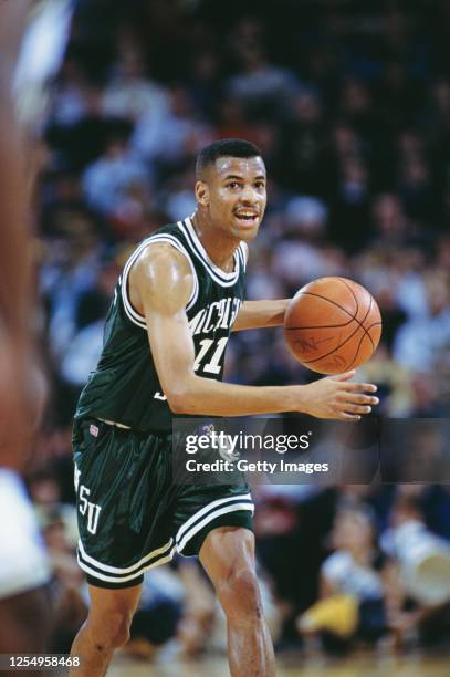 Mark Montgomery, Guard for the Michigan State Spartans during the NCAA Big-10 Conference college basketball game against the University of Michigan...