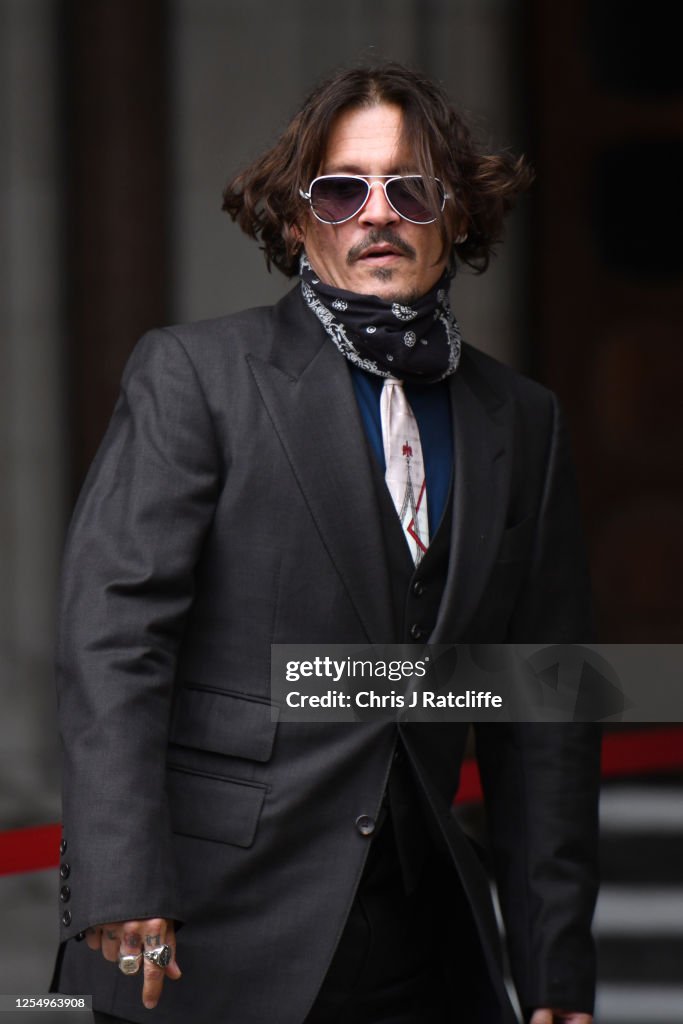 Johnny Depp In Libel Case Against The Sun Newspaper