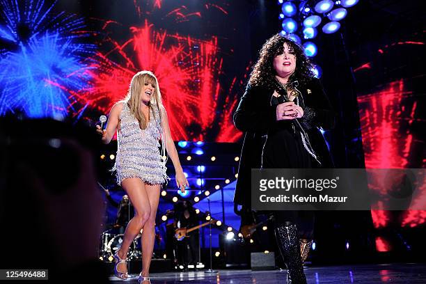 Musician Grace Potter and singer Ann Wilson perform during "VH1 Divas Salute the Troops" presented by the USO at the MCAS Miramar on December 3, 2010...