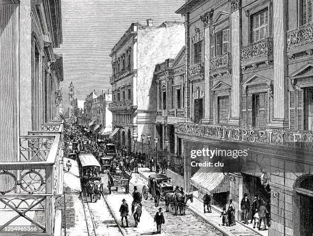 buenos aires street view - buenos aires stock illustrations