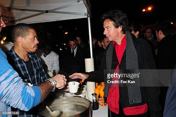 Singer Joey Starr and writer / journalist Basile de Koch AKA Bruno Etienne attend the Fooding Awards 2010 - 10th Anniversary Celebration at the Parc...