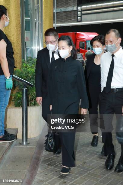 Pansy Ho, daughter of Macao business magnate Stanley Ho, attends the funeral of Stanley Ho on July 8, 2020 in Hong Kong, China.