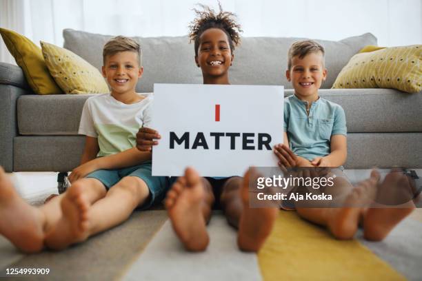 i matter. - social justice concept stock pictures, royalty-free photos & images