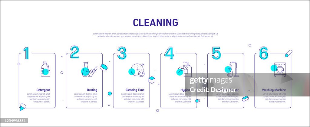 Cleaning Related Process Infographic Template Process Timeline Chart ...