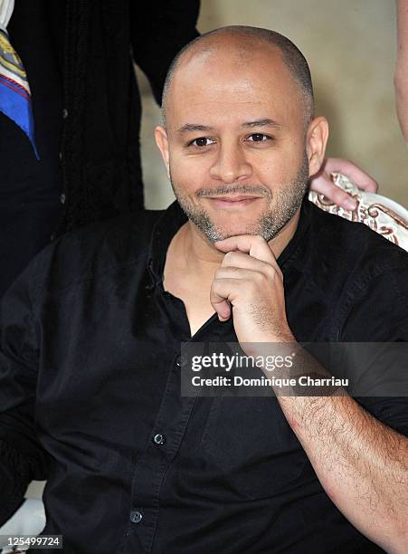 Director Fouad Benhammou poses for the photocall of 'Le village des ombres' at hotel Renoir during the Festival of sarlat on November 11, 2010 in...