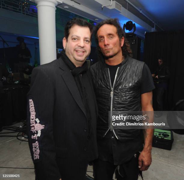 Tommy Lipnick and Richard Stark attend Designer of the Year Dinner hosted by Chrome Hearts for Design Miami at The Moore Building on December 4, 2010...