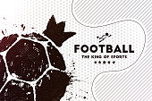 Abstract football background with grunge soccer ball print