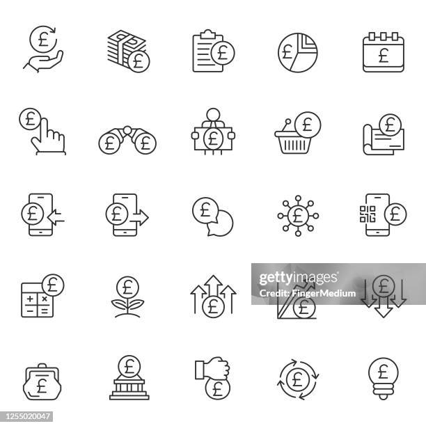 磅圖示集 - british currency 幅插畫檔、美工圖案、卡通及圖標