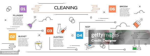 Cleaning Related Process Infographic Template Process Timeline Chart ...