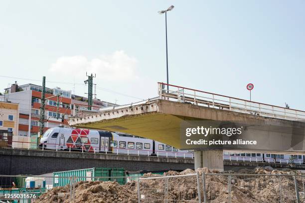 May 2023, Rhineland-Palatinate, Ludwigshafen: A section of Hochstraße Süd stands in the city center. New construction is scheduled to begin on July...