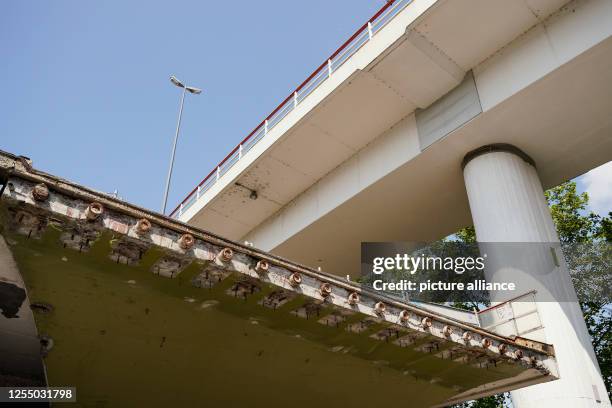 May 2023, Rhineland-Palatinate, Ludwigshafen: A section of Hochstraße Süd stands in the city center. New construction is scheduled to begin on July...