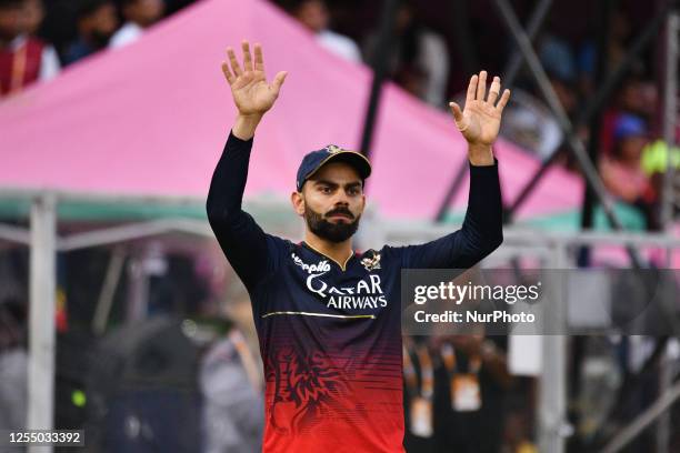 Royal Challengers Bangalore player Virat Kohli during the IPL 2023 cricket match between Rajasthan Royals and Royal Challengers Bangalore, at Sawai...